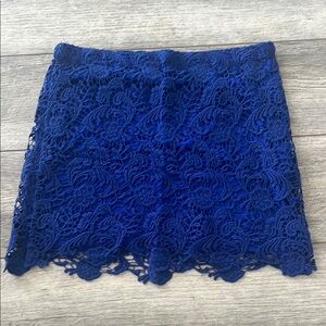Elegant Blue Lace Skirt